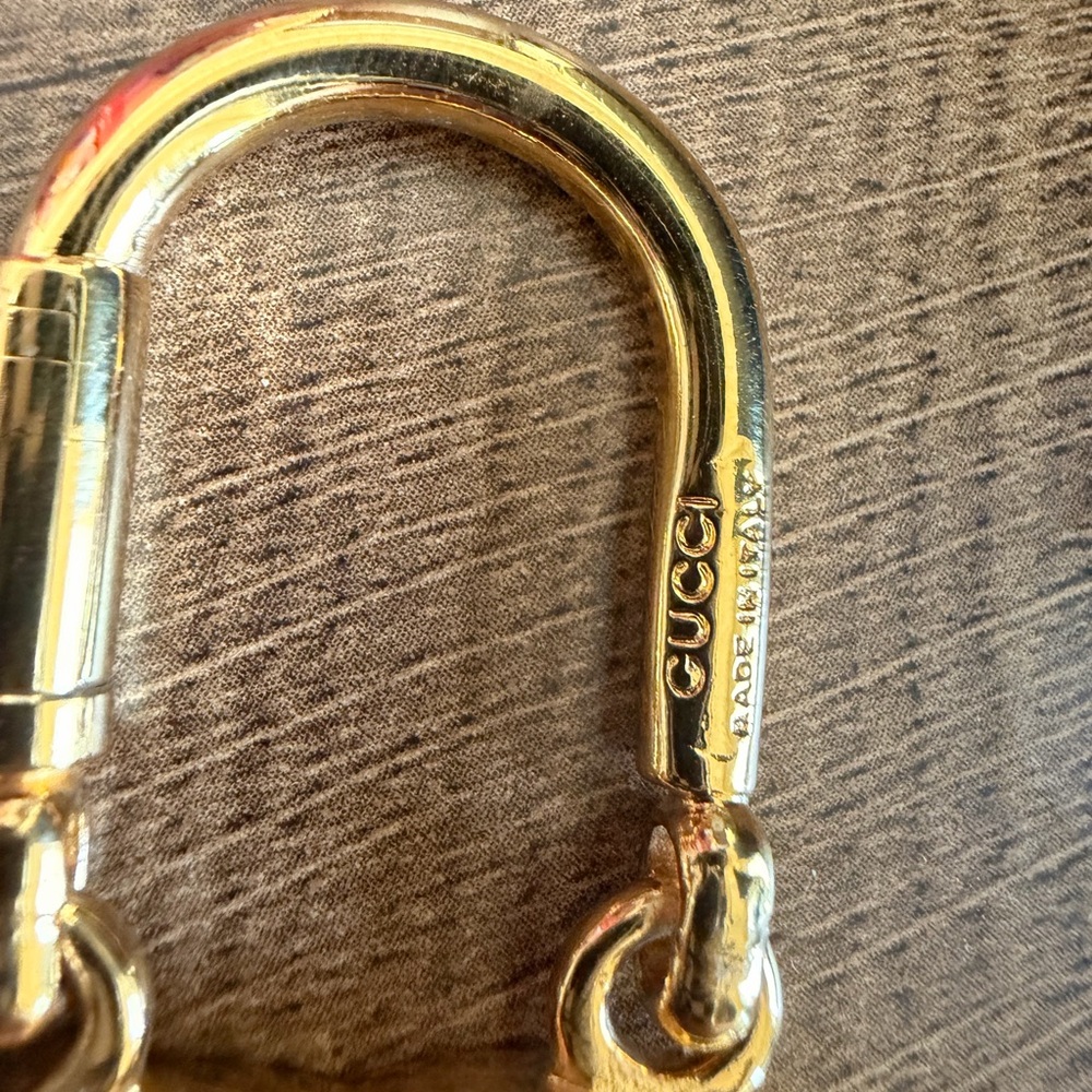Gucci Gold Double G Keychain/Bag Charm - Picture 3 of 6